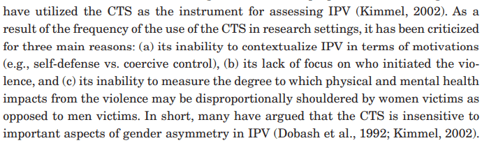 Screenshot of part of page 202, from Rates of Bidirectional Versus Unidirectional Intimate Partner Violence Across Samples, Sexual
Orientations, and Race/Ethnicities:
A Comprehensive Review, by Jennifer Langhinrichsen-Rohling, Tiffany A. Misra, Candice Selwyn, and Martin L. Rohling.